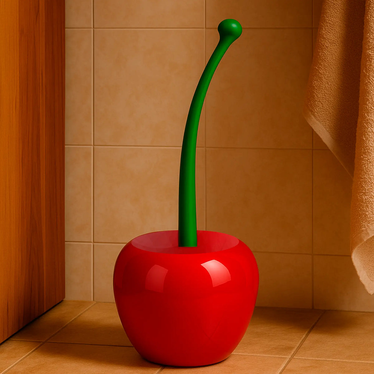 Escova Sanitária Cereja com Suporte Marrausi