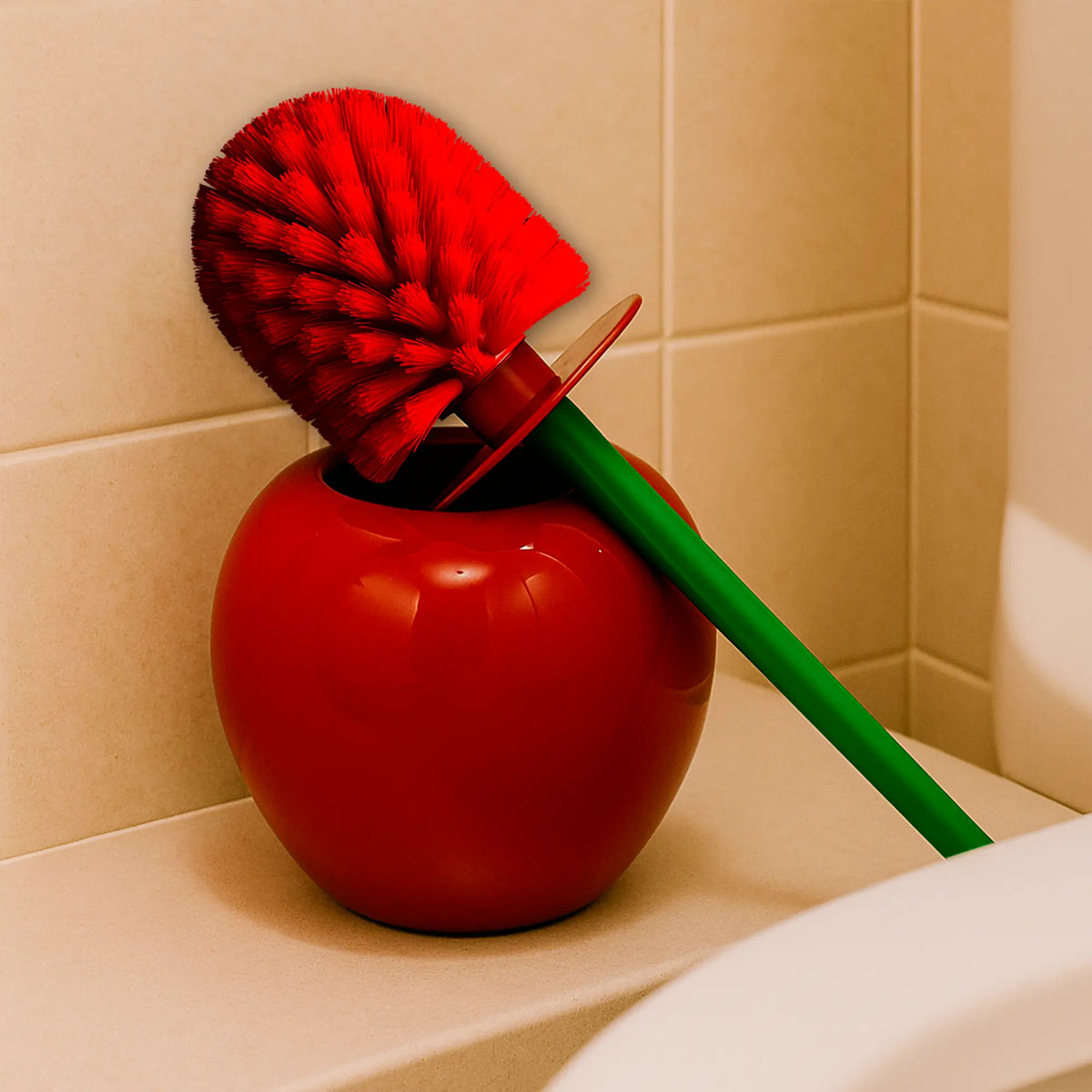 Escova Sanitária Cereja com Suporte Marrausi