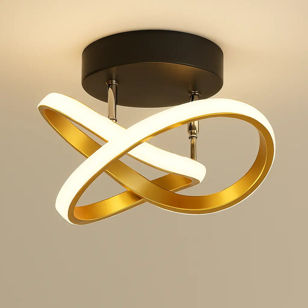 Luminária de Teto Elíptica Modelo Gold Marrausi