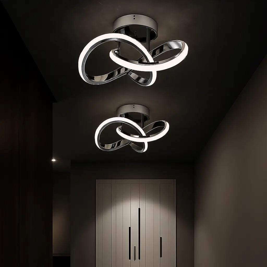 Luminária de Teto Elíptica Modelo Silver Marrausi