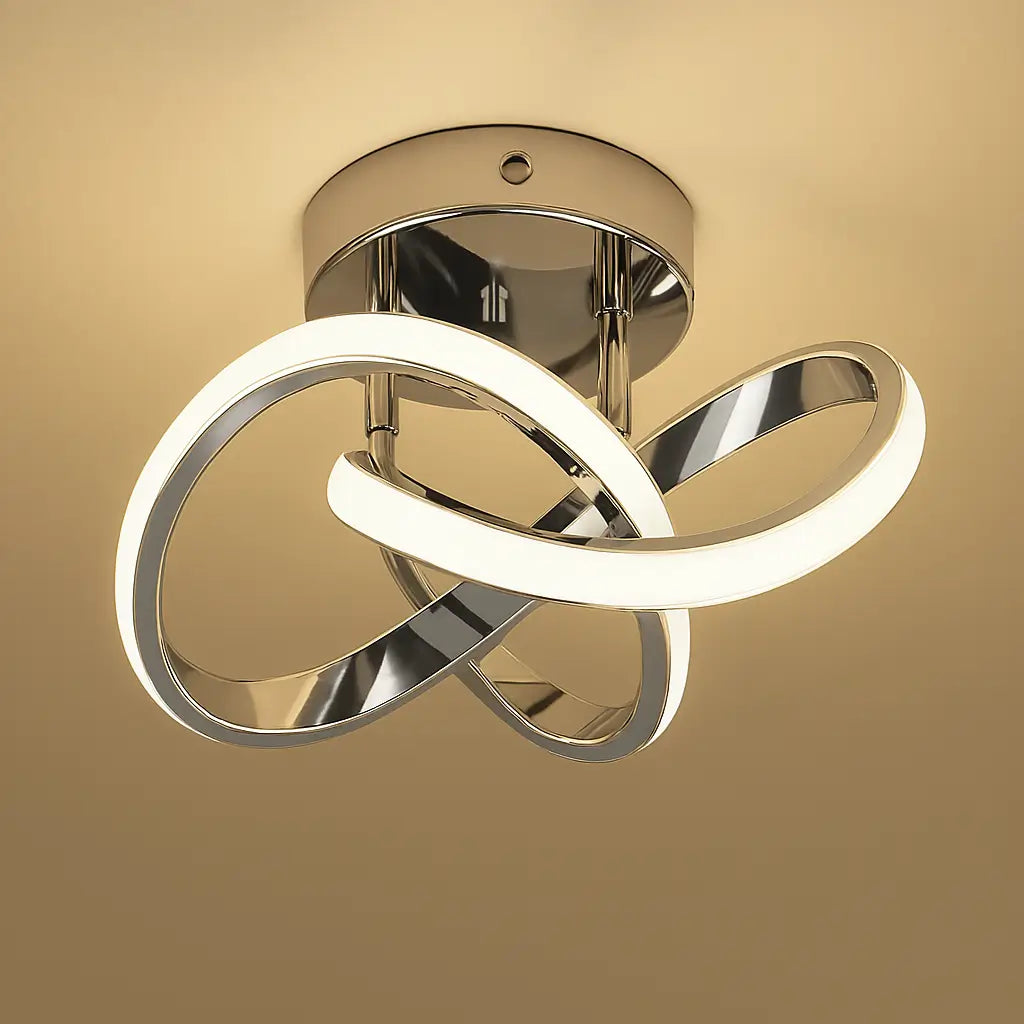 Luminária de Teto Elíptica Modelo Silver Marrausi