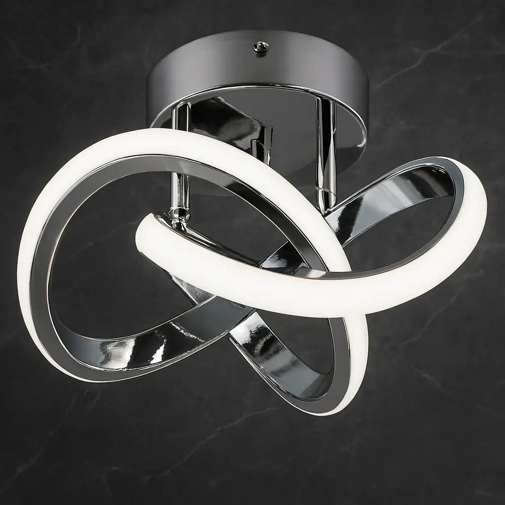 Luminária de Teto Elíptica Modelo Silver Marrausi