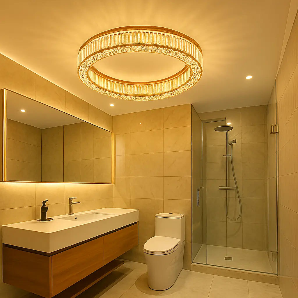 Lustre para Sala Circular Modelo Gold Marrausi