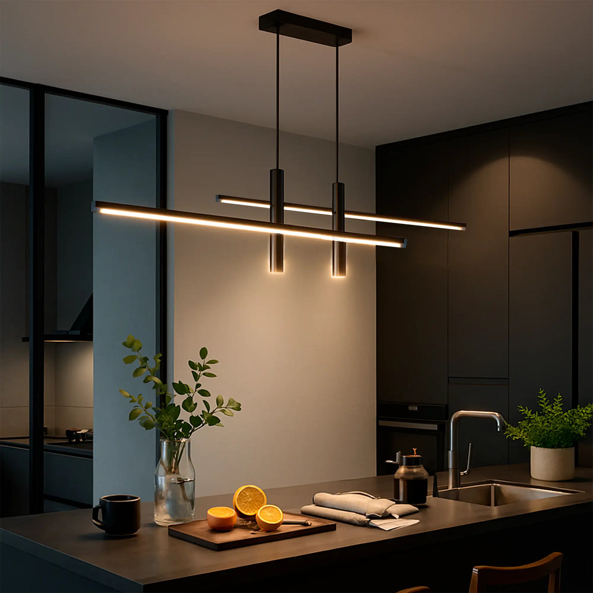 Lustre para Sala de Jantar Modelo Pingente Duplo Marrausi