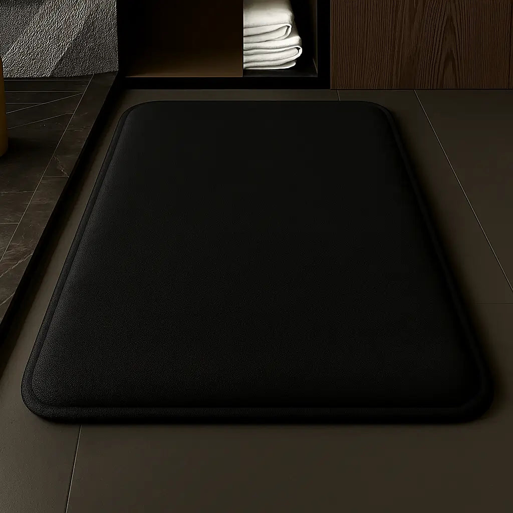 Tapete Antiderrapante Preto Absorvente de Água Marrausi