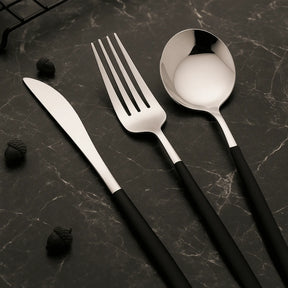 Conjunto de Talheres Modelo Modernista Silver 30 Peças Marrausi