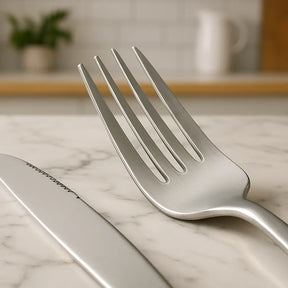 Conjunto de Talheres Modelo Modernista Silver 30 Peças Marrausi