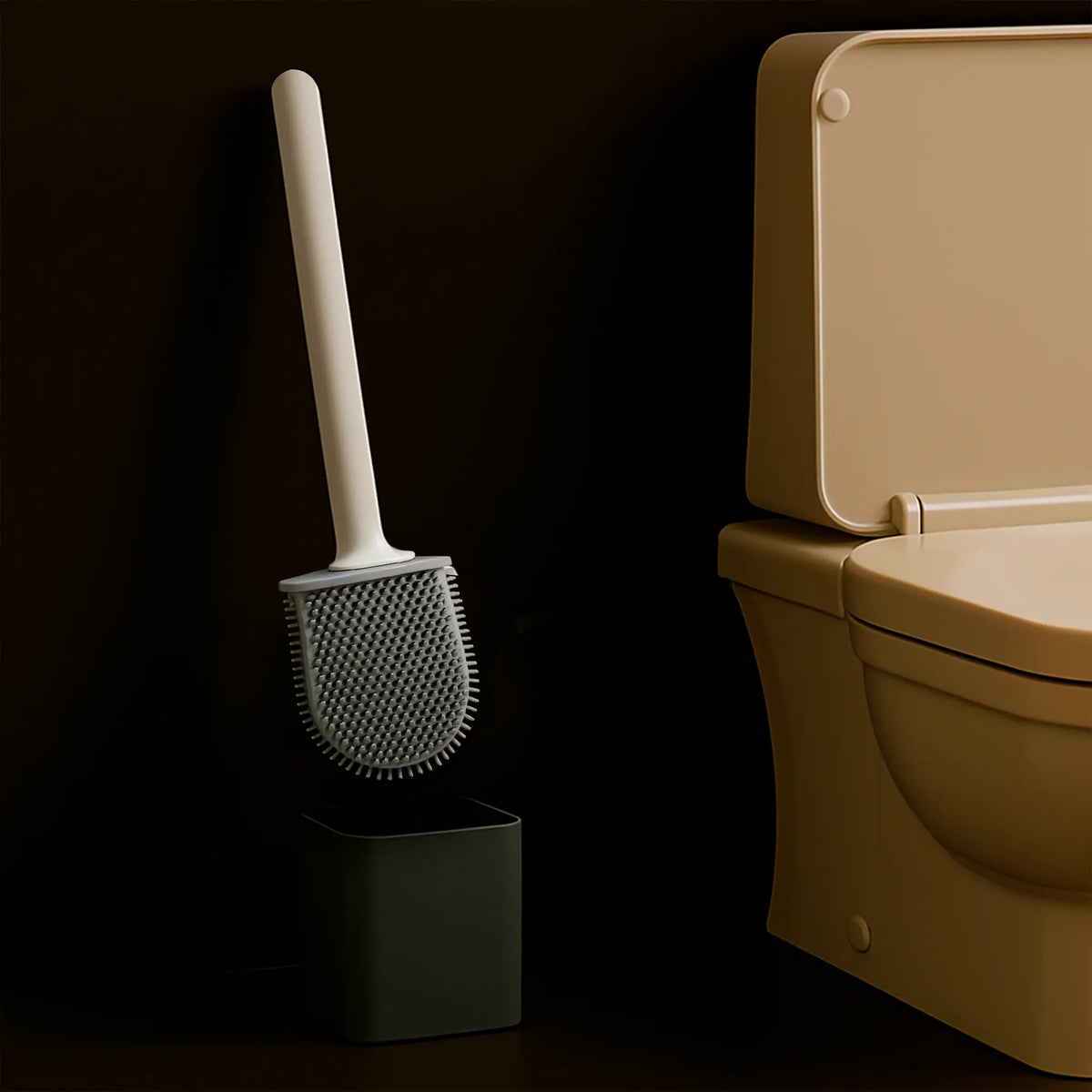 Escova Sanitária de Silicone com Suporte Marrausi