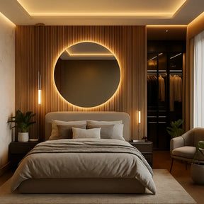 Espelho Redondo Banheiro com Led Marrausi