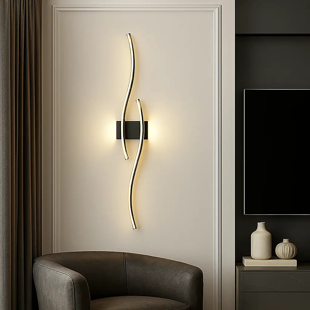 Luminária de Parede Led Duplo Modelo Black Marrausi