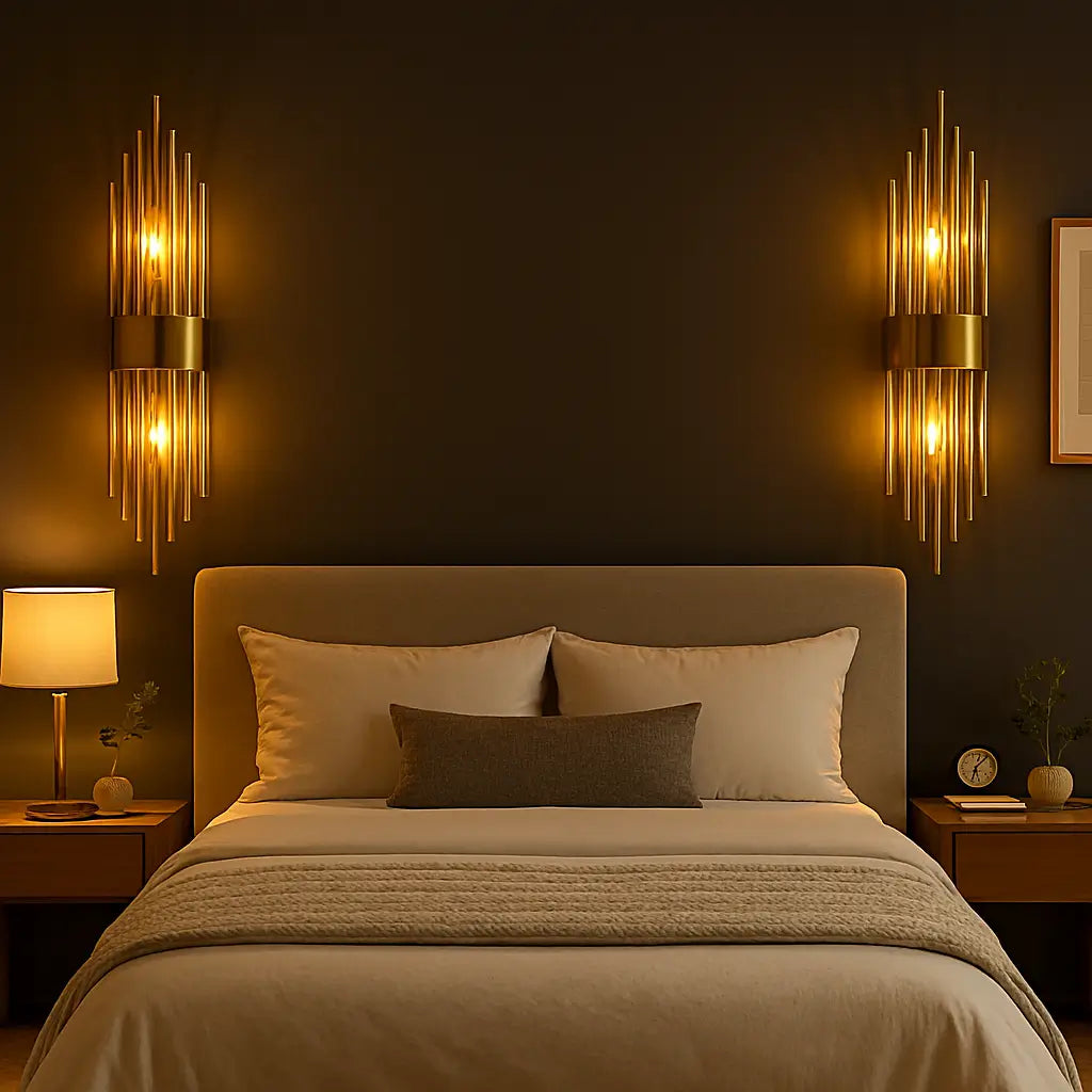 Luminária de Parede Modelo New Dourada Marrausi