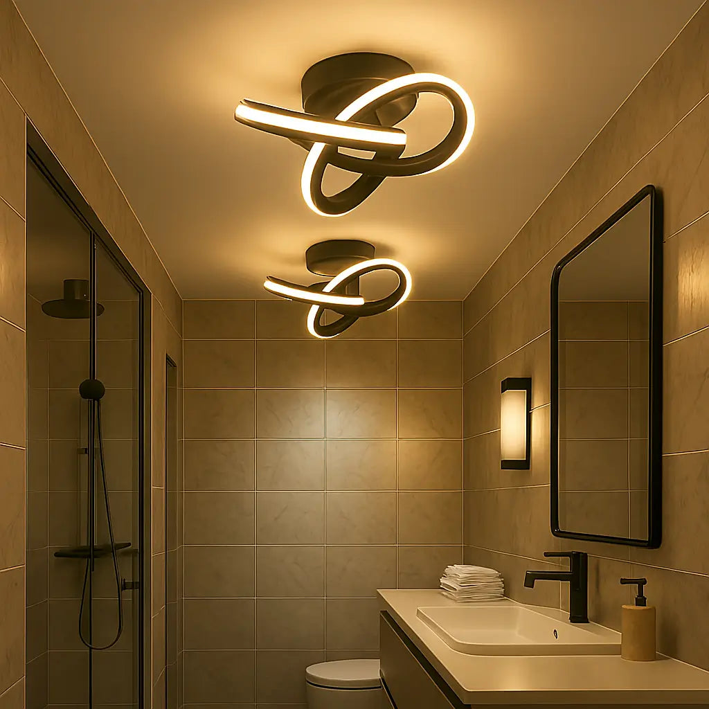 Luminária de Teto Elíptica Modelo Black Marrausi