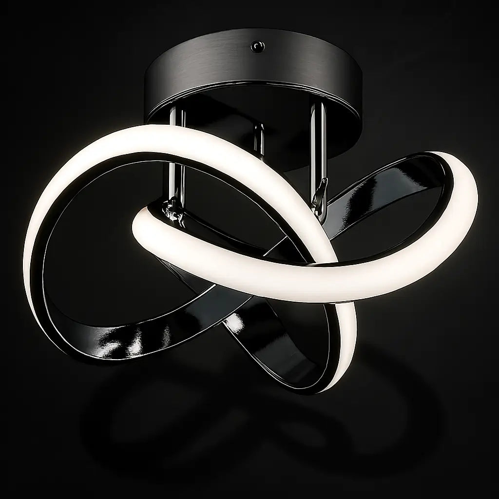 Luminária de Teto Elíptica Modelo Black Marrausi