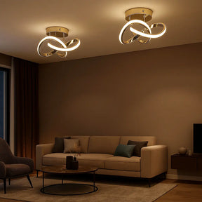 Luminária de Teto Elíptica Modelo Gold Marrausi