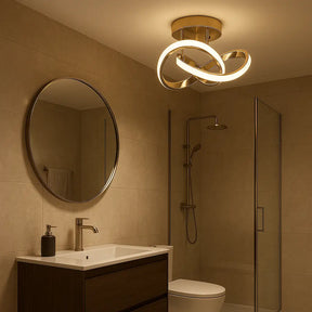 Luminária de Teto Elíptica Modelo Gold Marrausi