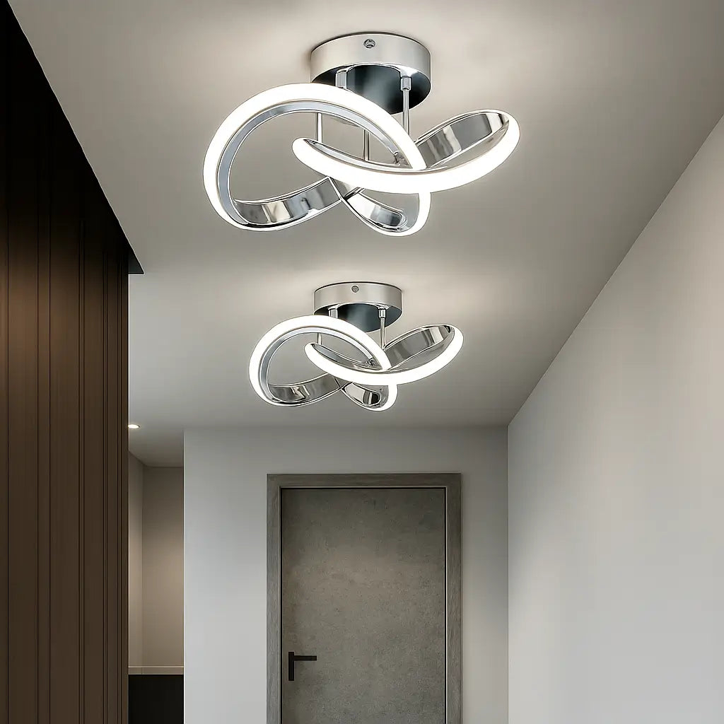 Luminária de Teto Elíptica Modelo Silver Marrausi