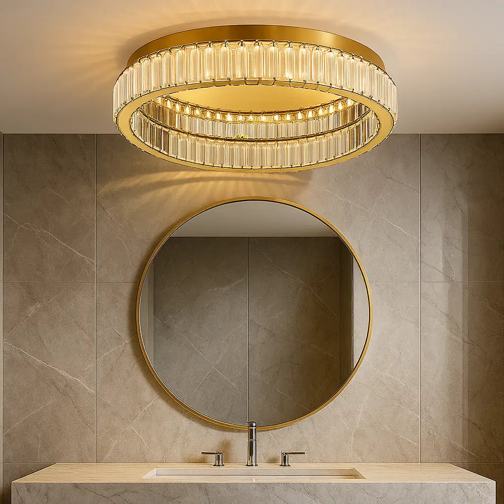 Lustre para Sala Circular Modelo Gold Marrausi