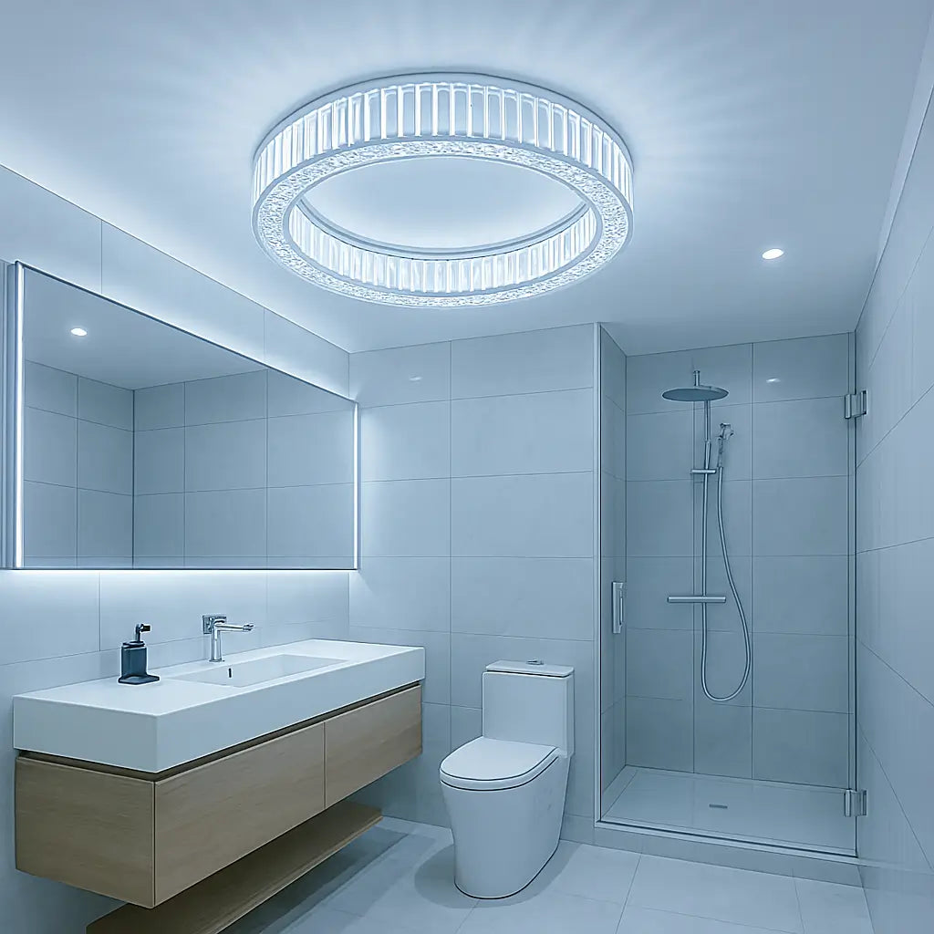 Lustre para Sala Circular Modelo Silver Marrausi