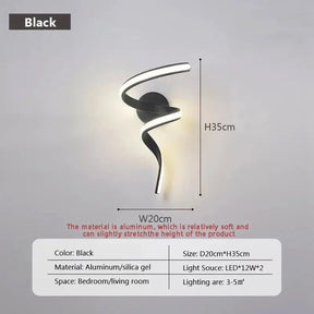 LED Wall Lamp Luxury Black White Gold Wall Decorative Lights For Bedroom Bedside Living Room Corridor Stairs Home Indoor Sconces