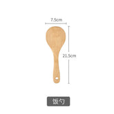 Wooden Spatula Wooden Spoon Frying Spatula Solid Wood High Temperature Resistant Soup Spoon No Paint No Wax Natural Material