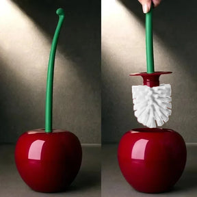 1pc Red Toilet Brush Creative Lovely Cherry Shape Lavatory Toilet Brush Holder Set Toilet Holder Bathroom Accessories