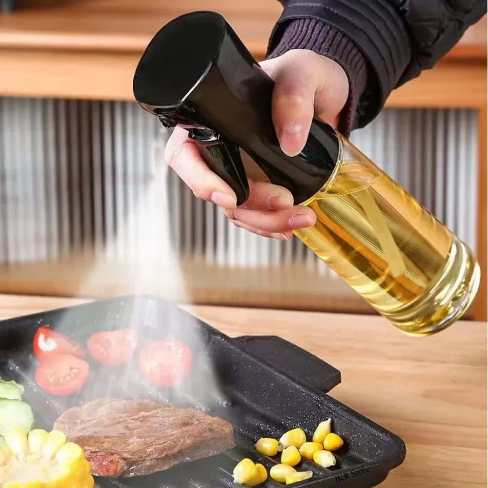 200/300ml Oil Spray Bottle Camping Barbecue Cooking Olive Oil Sprayer Kitchen Baking Oil Spray Bottle Vinegar Bottle Dispenser