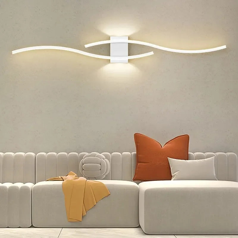 Moder LED Wall Lamp Long Strip led Wall Sconce Living Room TV Background Decor Bedroom Stair Home Indoor Lighting Fixture