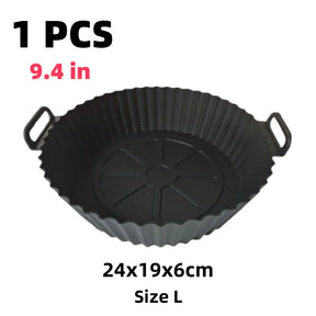 Airfryer Silicone Basket Reusable Baking Tray Silicone Mold for AirFryer Pizza Fried Chicken Basket Air Fryer Liners Accessories