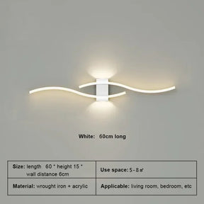 Moder LED Wall Lamp Long Strip led Wall Sconce Living Room TV Background Decor Bedroom Stair Home Indoor Lighting Fixture