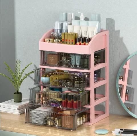 Hot Drawer Makeup Organizer Large Capacity Plastic Makeup Storage Box Lipstick Holder Large Capacity Office Supplies Storage Box