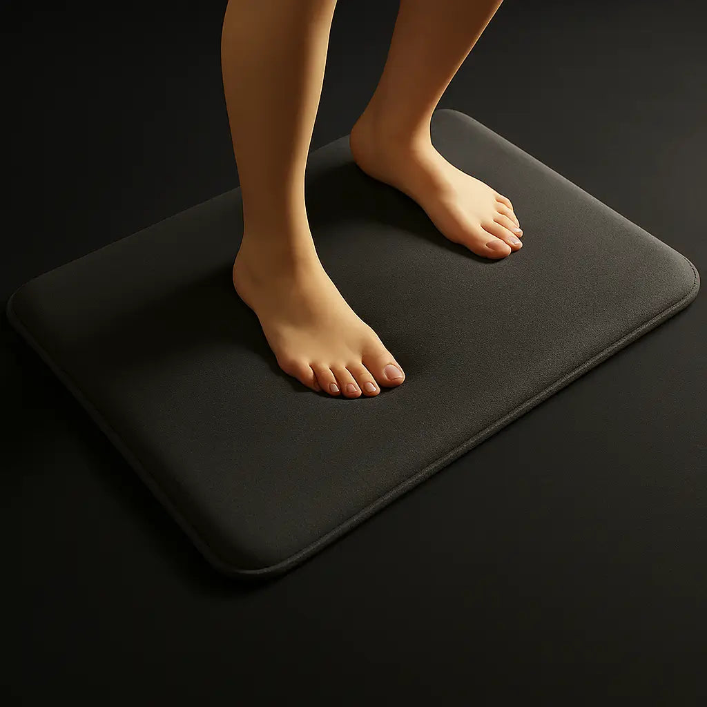 Tapete Antiderrapante Preto Absorvente de Água Marrausi