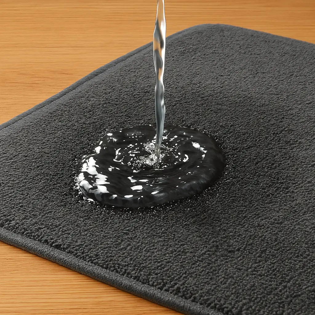 Tapete Antiderrapante Preto Absorvente de Água Marrausi